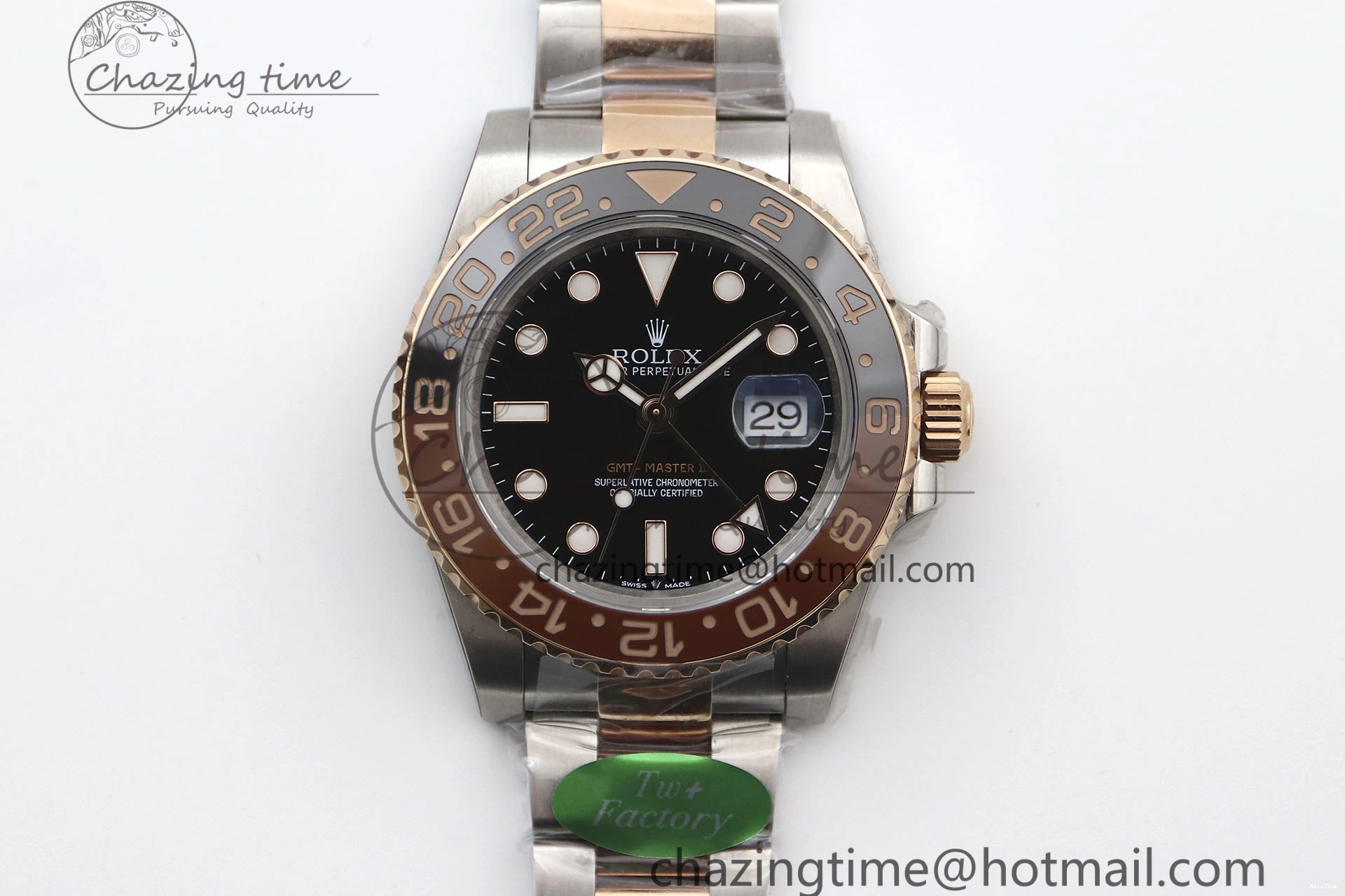 MiroTime 0416 GMT Master II 126711 CHNR 904L SS TW+ 1:1 Best Edition on SS RG Bracelet VR3186 CHS FreshLook 1976